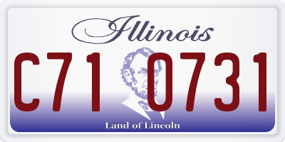 IL license plate C710731