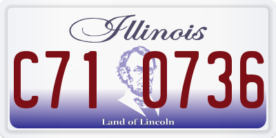 IL license plate C710736