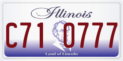 IL license plate C710777