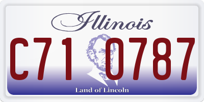 IL license plate C710787