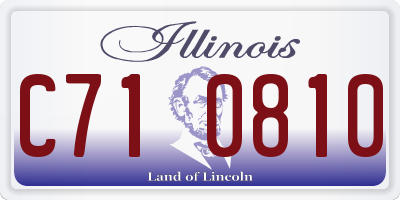 IL license plate C710810