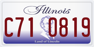 IL license plate C710819