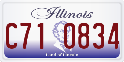 IL license plate C710834