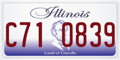 IL license plate C710839