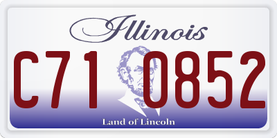 IL license plate C710852