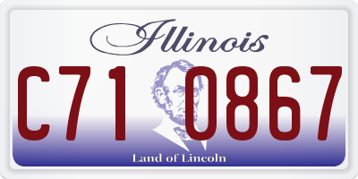 IL license plate C710867