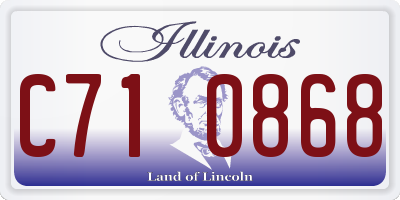 IL license plate C710868