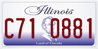 IL license plate C710881