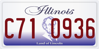 IL license plate C710936