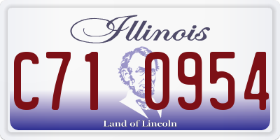 IL license plate C710954