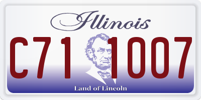 IL license plate C711007