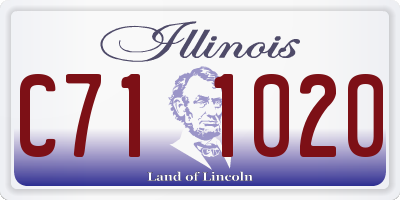 IL license plate C711020