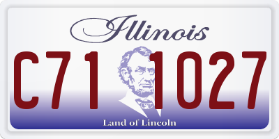 IL license plate C711027