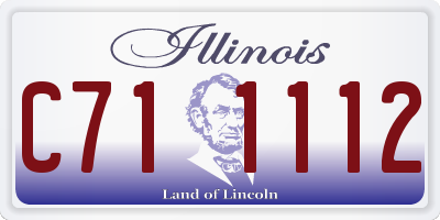 IL license plate C711112