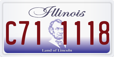 IL license plate C711118