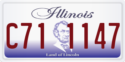 IL license plate C711147