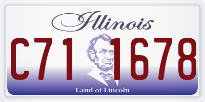 IL license plate C711678