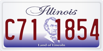 IL license plate C711854