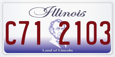 IL license plate C712103