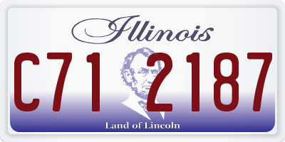 IL license plate C712187