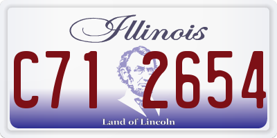 IL license plate C712654