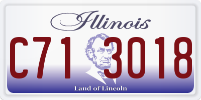 IL license plate C713018