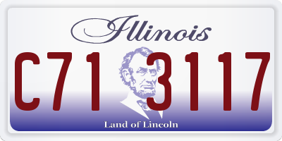 IL license plate C713117