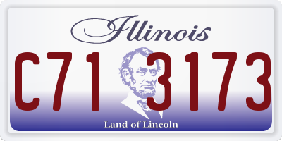 IL license plate C713173