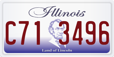 IL license plate C713496