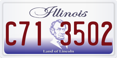 IL license plate C713502