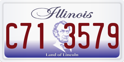 IL license plate C713579
