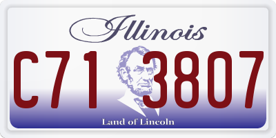 IL license plate C713807