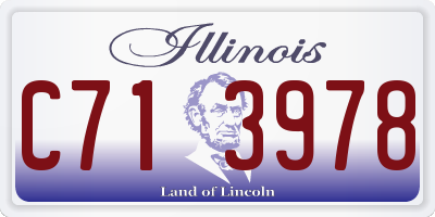 IL license plate C713978