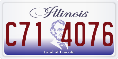 IL license plate C714076