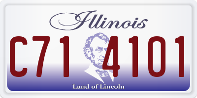IL license plate C714101