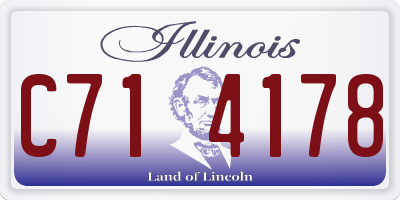 IL license plate C714178