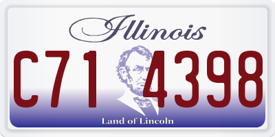 IL license plate C714398