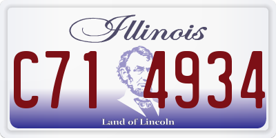 IL license plate C714934