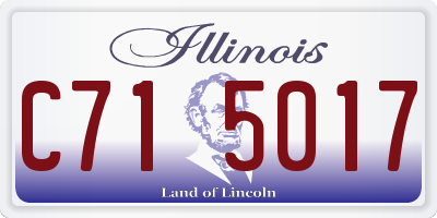IL license plate C715017