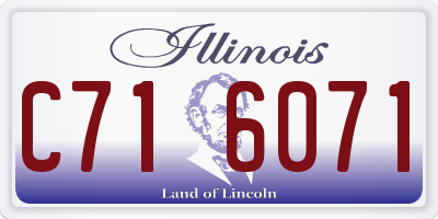 IL license plate C716071