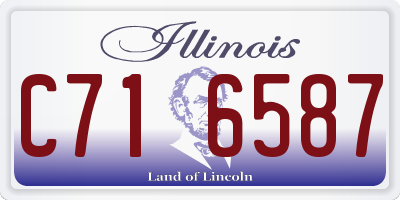 IL license plate C716587