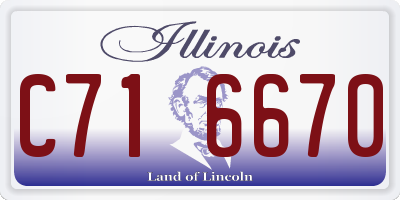 IL license plate C716670