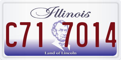 IL license plate C717014