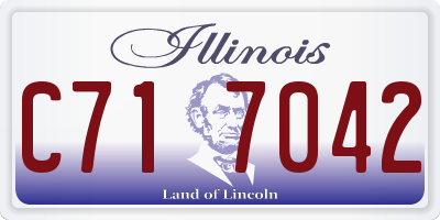 IL license plate C717042
