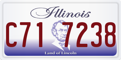 IL license plate C717238