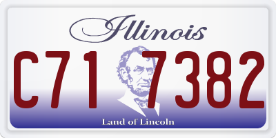 IL license plate C717382