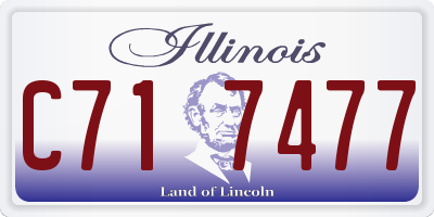 IL license plate C717477