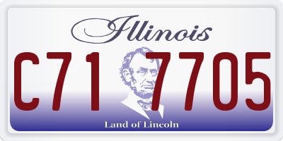 IL license plate C717705
