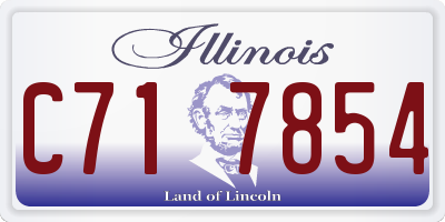 IL license plate C717854