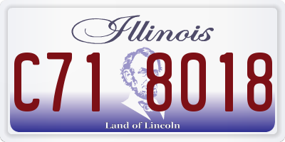 IL license plate C718018